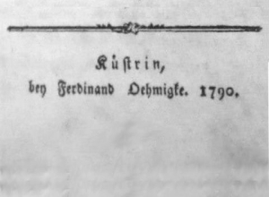 Verlag / Buchhandlung Ferdinand Oehmigke
