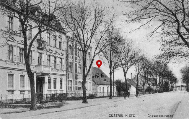 Historisches Foto von Kietz bei Küstrin, Chausseestraße 6