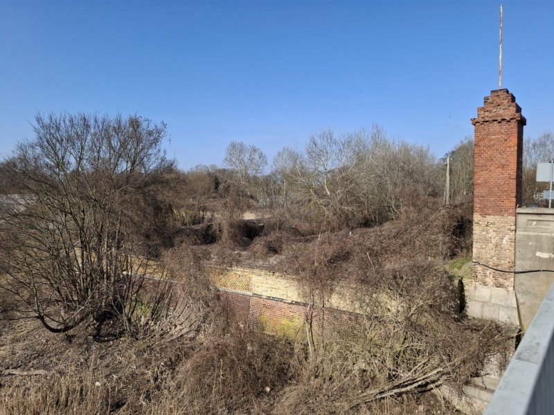Aktuelle Fotos der Stadt Küstrin / Kostrzyn Ehemalige Altstadt & Festung - Blick von der Oderbrücke zum Hornwerk *9