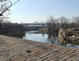 Blick vom Berliner Tor zur neuen Oderbrücke 2026