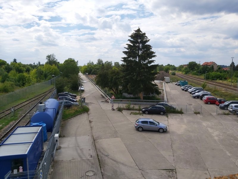 Aktuelle Fotos der Stadt Küstrin / Kostrzyn - Bahnhof Küstrin-Kietz - Der Umbau Bahnhof Küstrin-Kietz - Der Umbau - Blick zur Bahnhofstraße *1