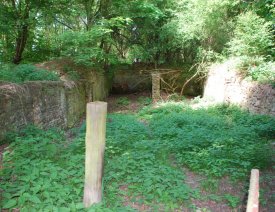 Ein weiteres Teil der Ruine - Links in der Wand befindet sich ein Zugang zu einem Raum.