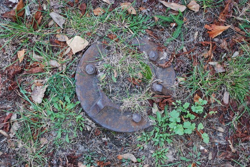 Aktuelle Fotos der Stadt Küstrin / Kostrzyn Neustadt / Kostrzyn - Rest einer Straßenlaterne