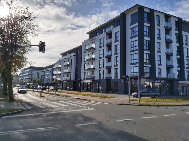 Aktuelle Fotos der Stadt Küstrin / Kostrzyn Neustadt / Kostrzyn - Neubebauung am Moltkeplatz / Schiffbauerstraße (2021)