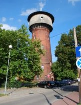 Wasserturm zwischen dem Neu- und Pferdemarkt - Am Fuße des Wasserturms befand sich das Straßenbahndepot.
