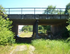 Unterführung unter der Eisenbahnbrücke *3 - über die Oder. Foto: D. Zittlau