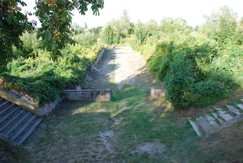 Aktuelle Fotos der Stadt Küstrin / Kostrzyn Ehemalige Altstadt & Festung - Blick vom Festungswall in die Webergasse **