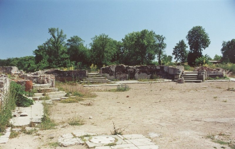 Aktuelle Fotos der Stadt Küstrin / Kostrzyn Die Schloßruine - Schlosshof mit Treppen *