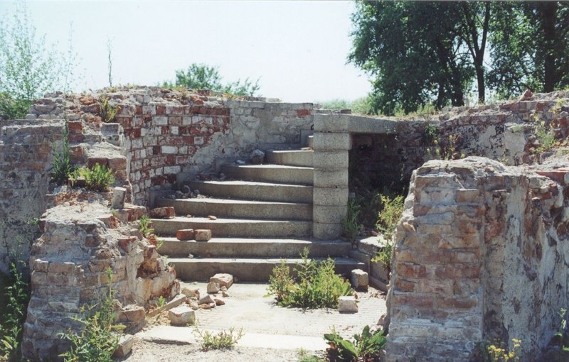 Aktuelle Fotos der Stadt Küstrin / Kostrzyn Die Schloßruine - Treppenaufgang in der Ruine *