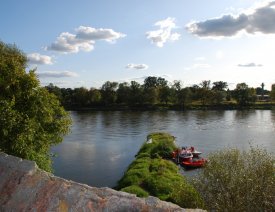 Auf dem Kattewall in Küstrin - Blick zur Oder ** - Auf dem Kattewall (Bastion Brandenburg) mit dem Blick auf die Oder