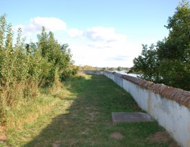 Kattewall, Küstrin - Blick nach Süden ** - Blick nach Süden über die Bastion Brandenburg