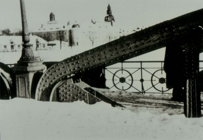 Historische Fotos von Küstrin Altstadt - Detailaufnahme der Oderbrücke *1