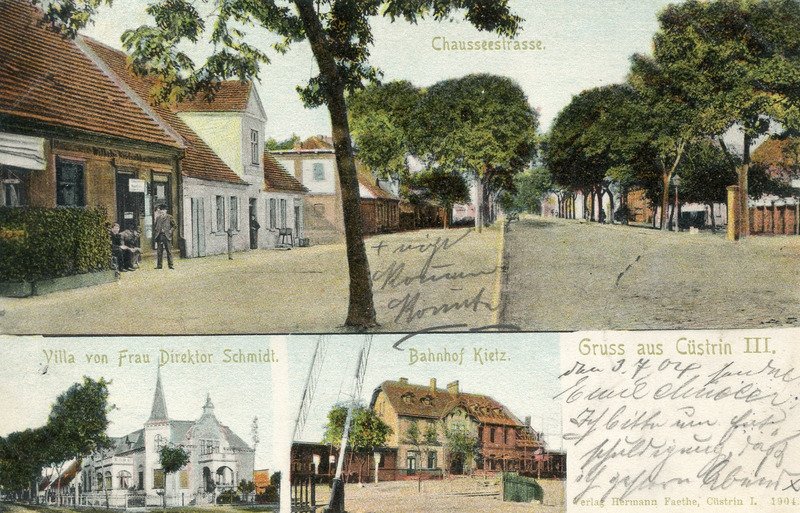 Historische Fotos der Langen Vorstadt / Küstrin-Kietz Lange Vorstadt / Küstrin-Kietz - Gruss aus Cüstrin III *2