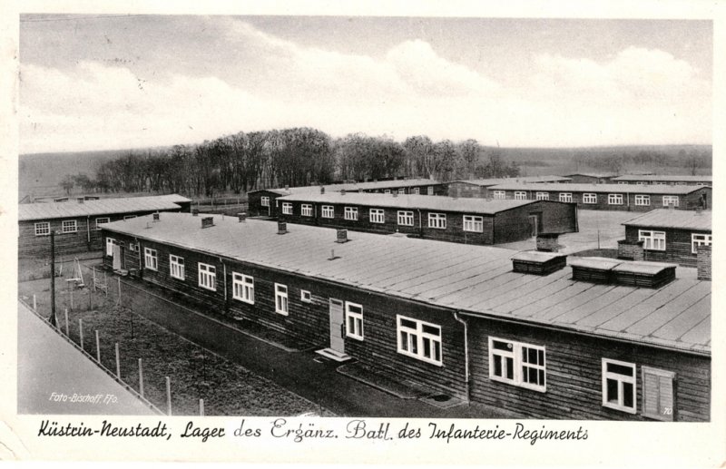 Historische Fotos von Küstrin Die Kaserne des Erg.-Bat. des Infanterie-Regiments Nr. 50 - Eine Baracke sah aus wie die andere