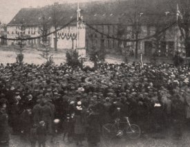 Begrüßung in Neudamm am 29.12.1918