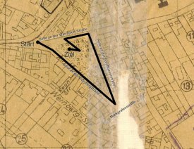 Plan der Tour um den Moltkeplatz *1 - Wir beginnen am 