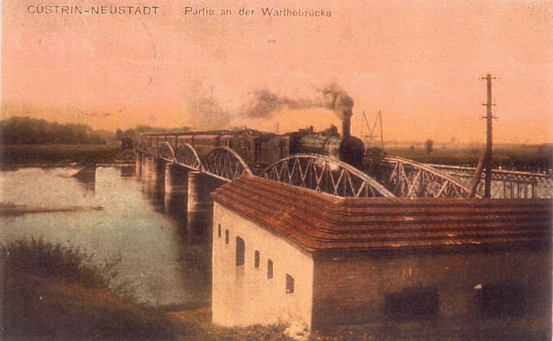 Aktuelle Fotos der Stadt Küstrin / Kostrzyn SPEZIAL: Eisenbahnknotenpunkt Küstrin - Eisenbahnbruecke über die Warthe *1