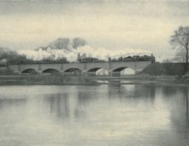 Warthevorflut-Brücke mit Zug *4