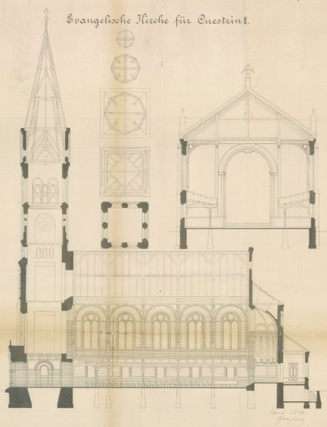 Grundrisszeichnung der Friedenskirche