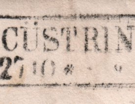 Poststempel "Cüstrin" 27.10.1851