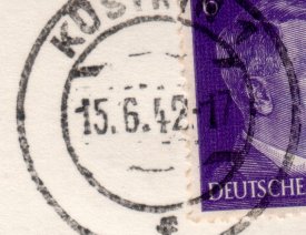 Poststempel "Küstrin 1" 15.06.1942