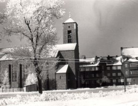 Die Christkönigskirche - Winteraufnahme - Quelle: Sammlung Elisabeth Nowakowski, geb. Glatkowski