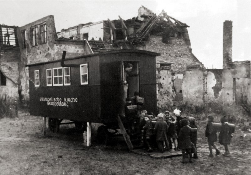 Historische Fotos von Küstrin SPEZIAL: Die küstriner Kirchen - Ruine des Pfarrhauses in Küstrin-Kietz