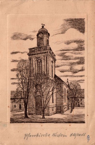 Historische Fotos von Küstrin SPEZIAL: Die küstriner Kirchen - Konfirmationsschein der Pfarrkirchengemeinde