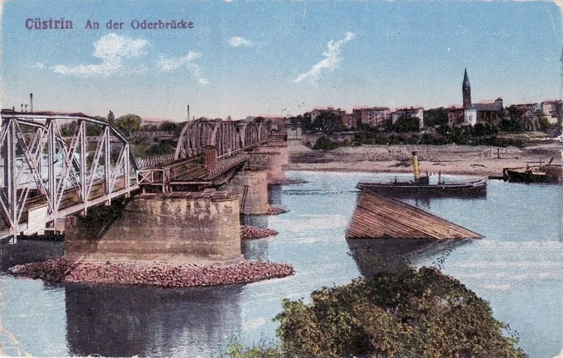 Aktuelle Fotos der Stadt Küstrin / Kostrzyn SPEZIAL: Eisenbahnknotenpunkt Küstrin - Eisenbahnbrücke über die Warthe *1