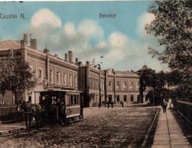 Pferdestraßenbahn am Bahnhof Neustadt *2