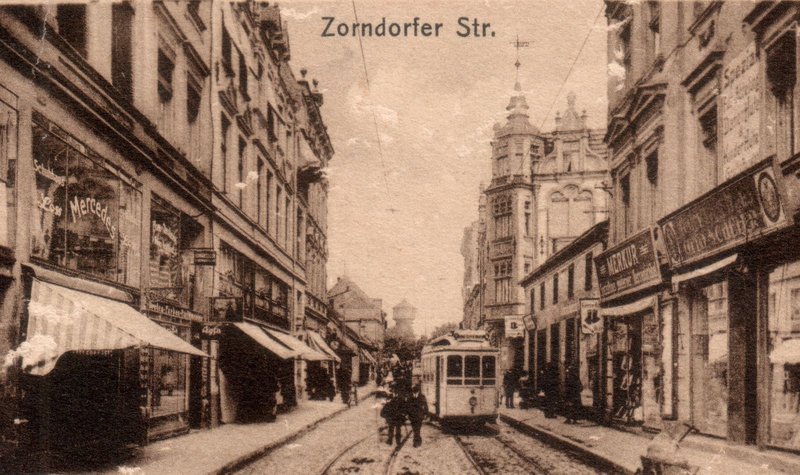 Historische Fotos von Küstrin SPEZIAL: Die elektrische Straßenbahn - In der Zorndorfer Straße *1