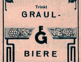 Werbeanzeige der Brauerei Felix Graul von 1925