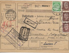 Paketkarte von 1934