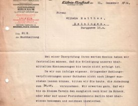 Mahnung von 1934