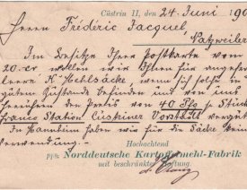 Postkarte ins Elsass (Rückseite)  *1