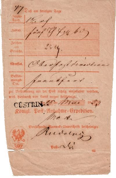 PostBeleg 1833