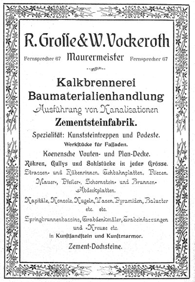 Werbeanzeige von 1907/1908