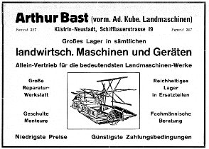 Anzeige Arthur Bast 1932