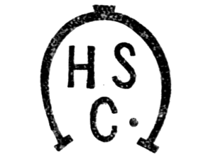 Hermann Schmidt Küstrin, Marke mit Initialen und Hufeisen