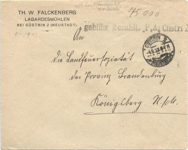 Firmenbrief von 1923