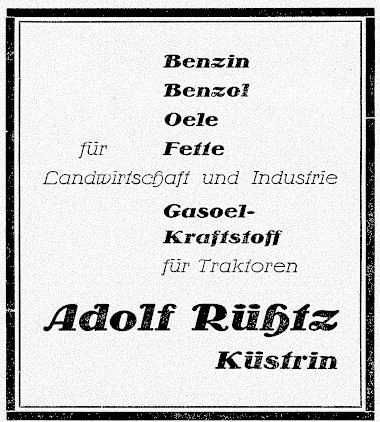 adolf ruehtz werbeanzeige mineralölvertrieb 1932