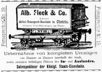 Albert Fleck Werbeanzeige